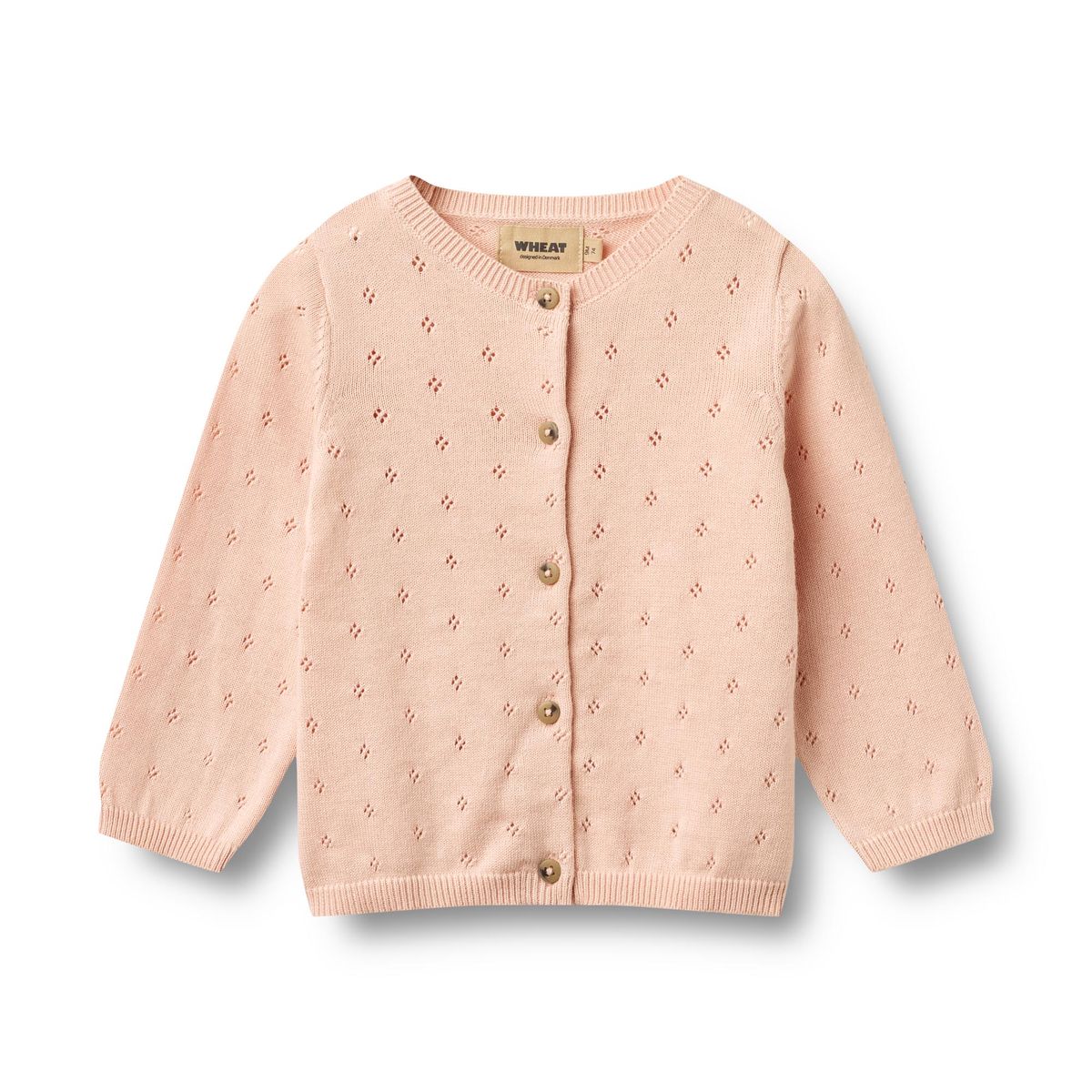 Wheat Strikket Cardigan Maia  Powder Baby