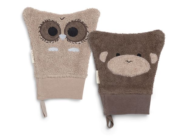 Nuuroo Agnes Ansiktklut 2-Pack Cobblestone/Falcon (19x24cm)