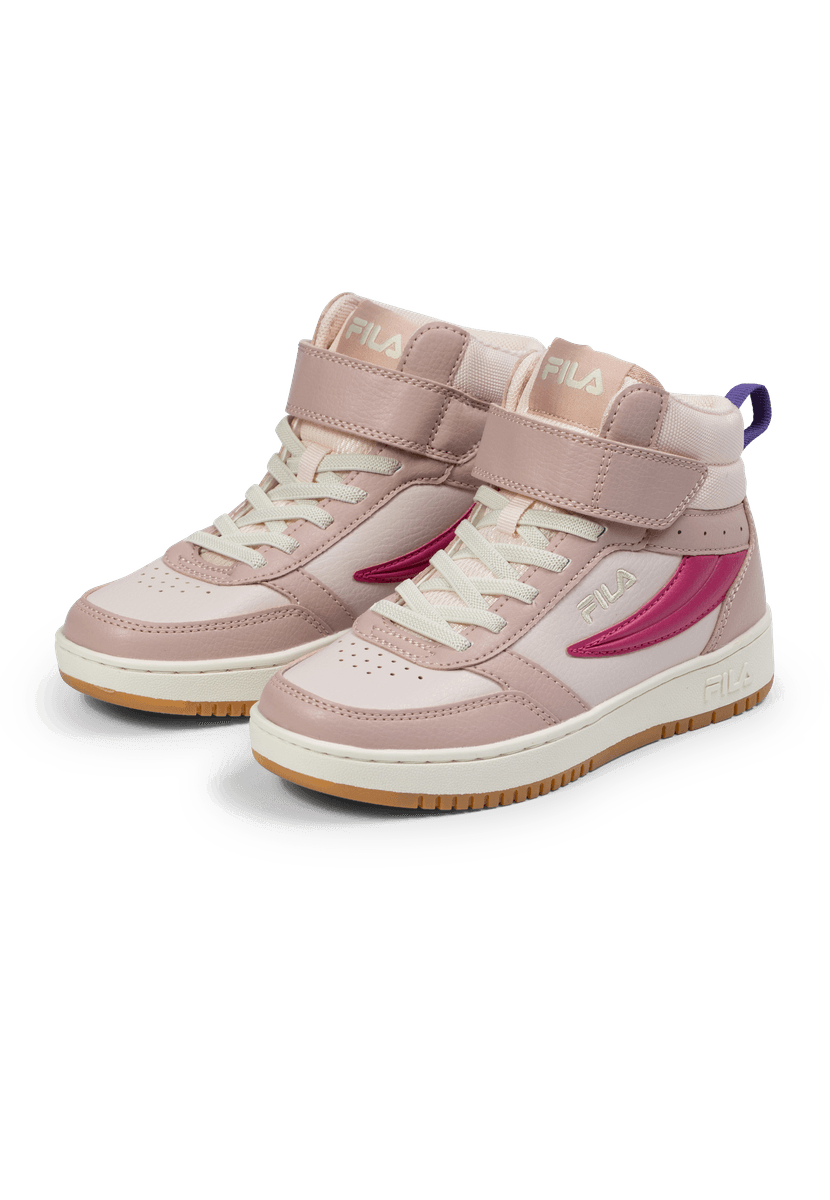 Fila Rega Sneakers m Borrelås Kids Pink