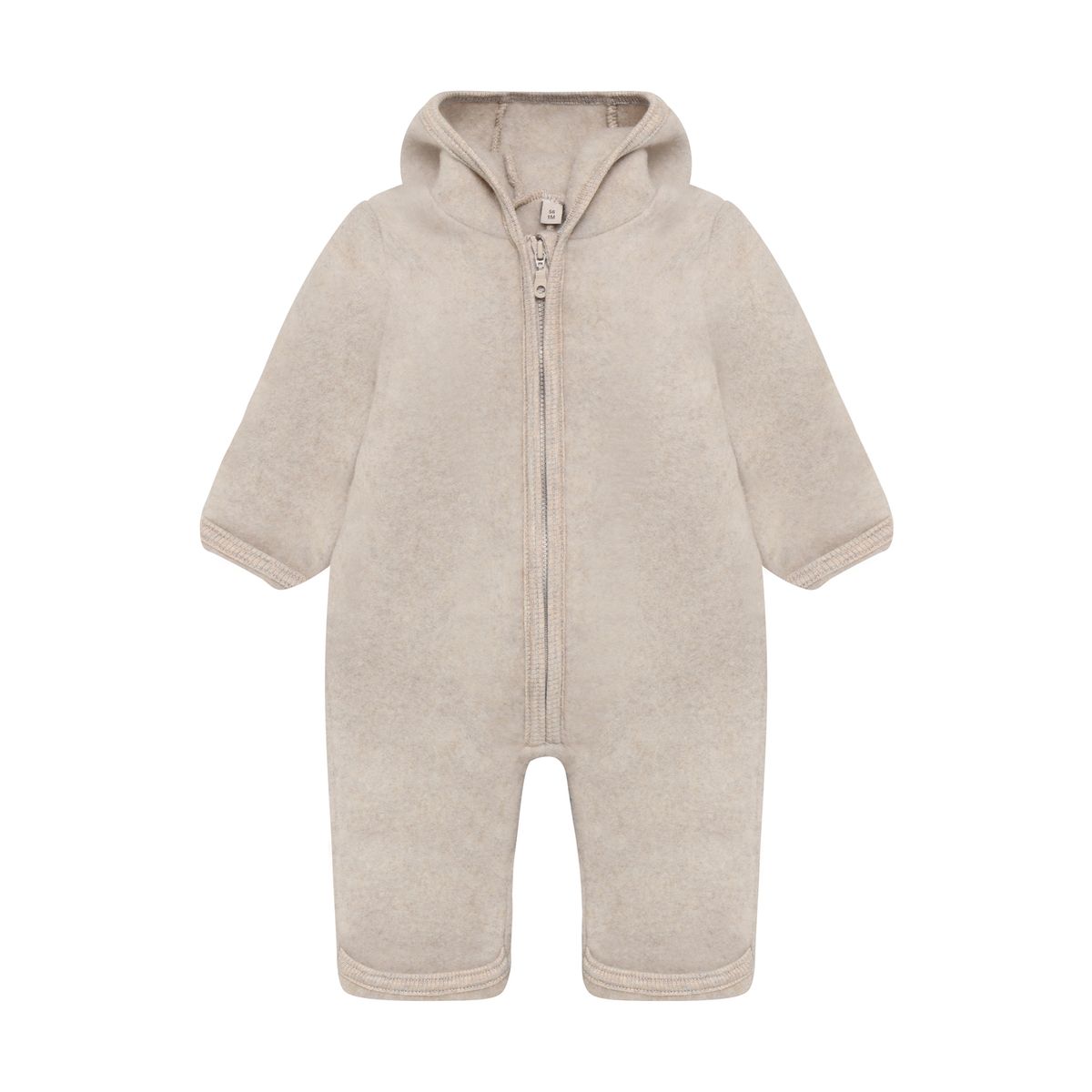 HUTTEliHUT Ullfleecedress med Ører Camel Melange