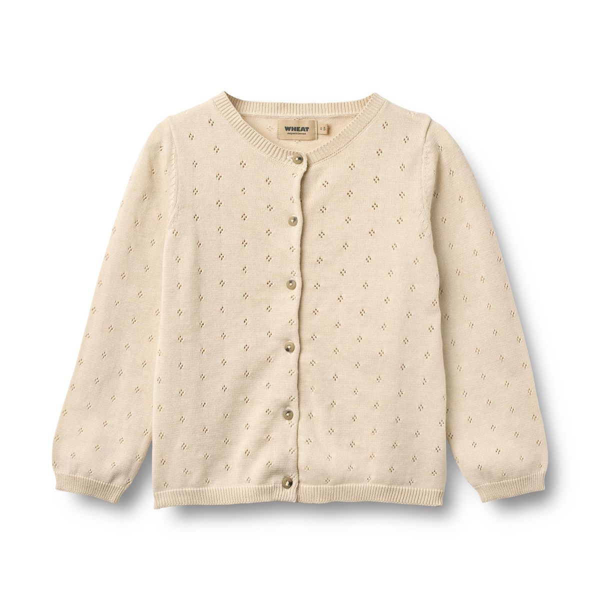 Wheat Strikket Cardigan Maia  Sandshell