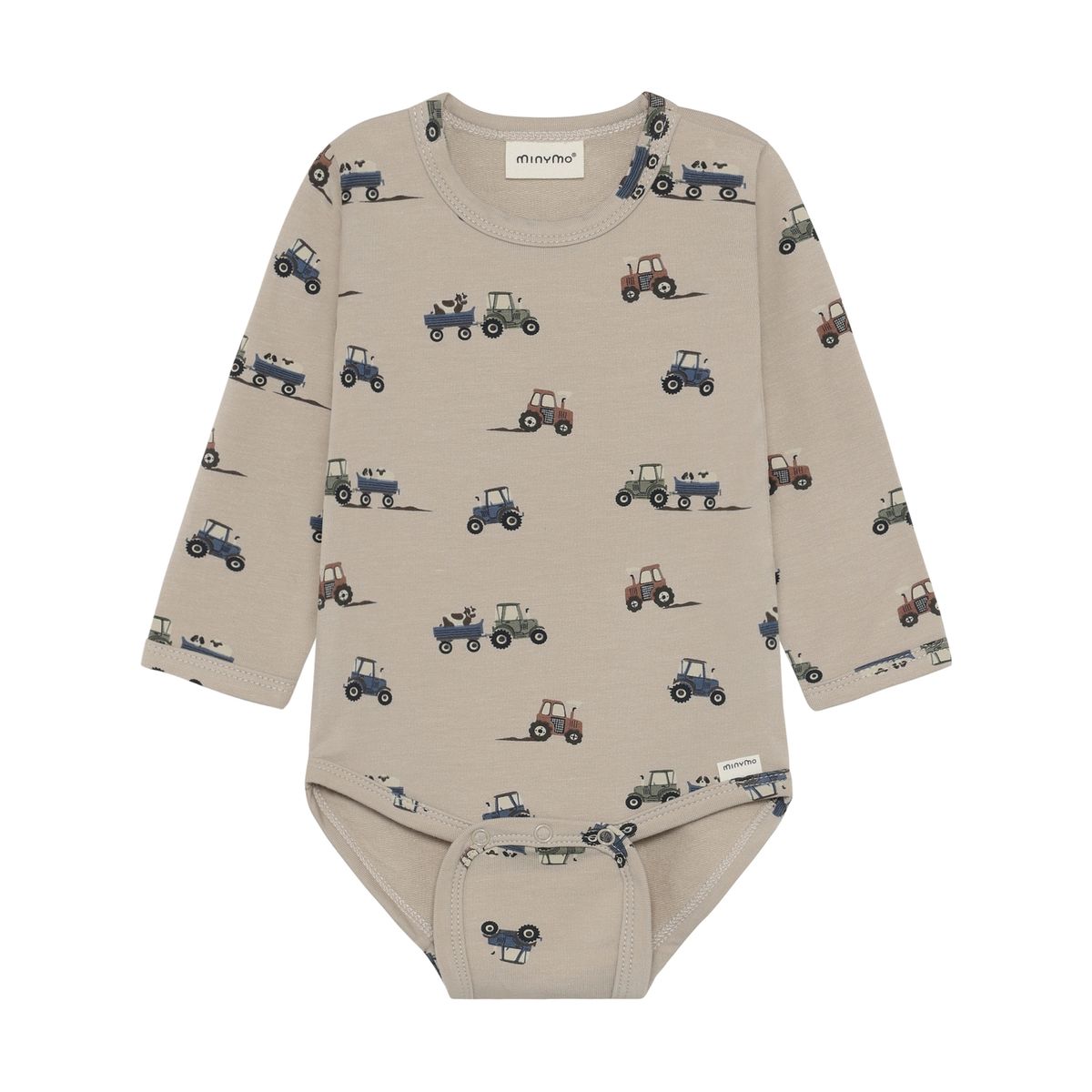 Minymo Body i Sweat med Print Feather Gray