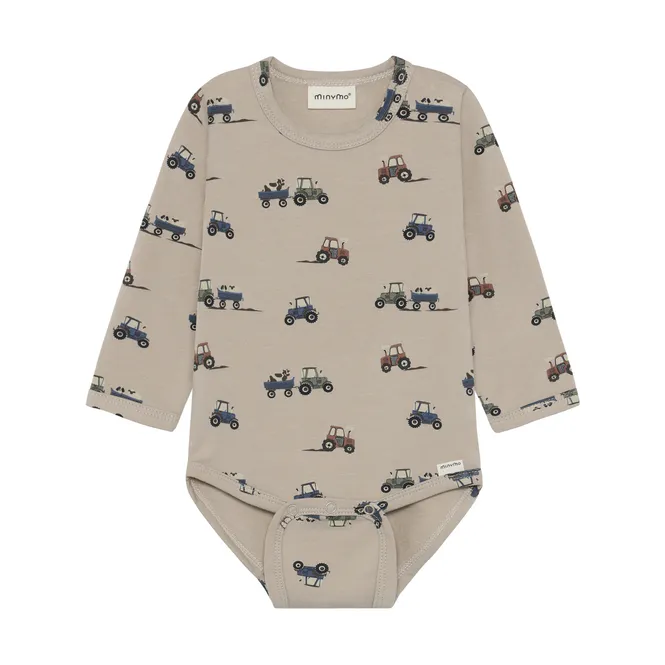 Hovedbilde Minymo Body i Sweat med Print Feather Gray