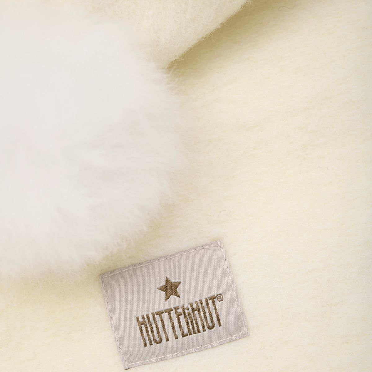 HUTTEliHUT Balaclava Ull Alpakka Pompoms Tofu