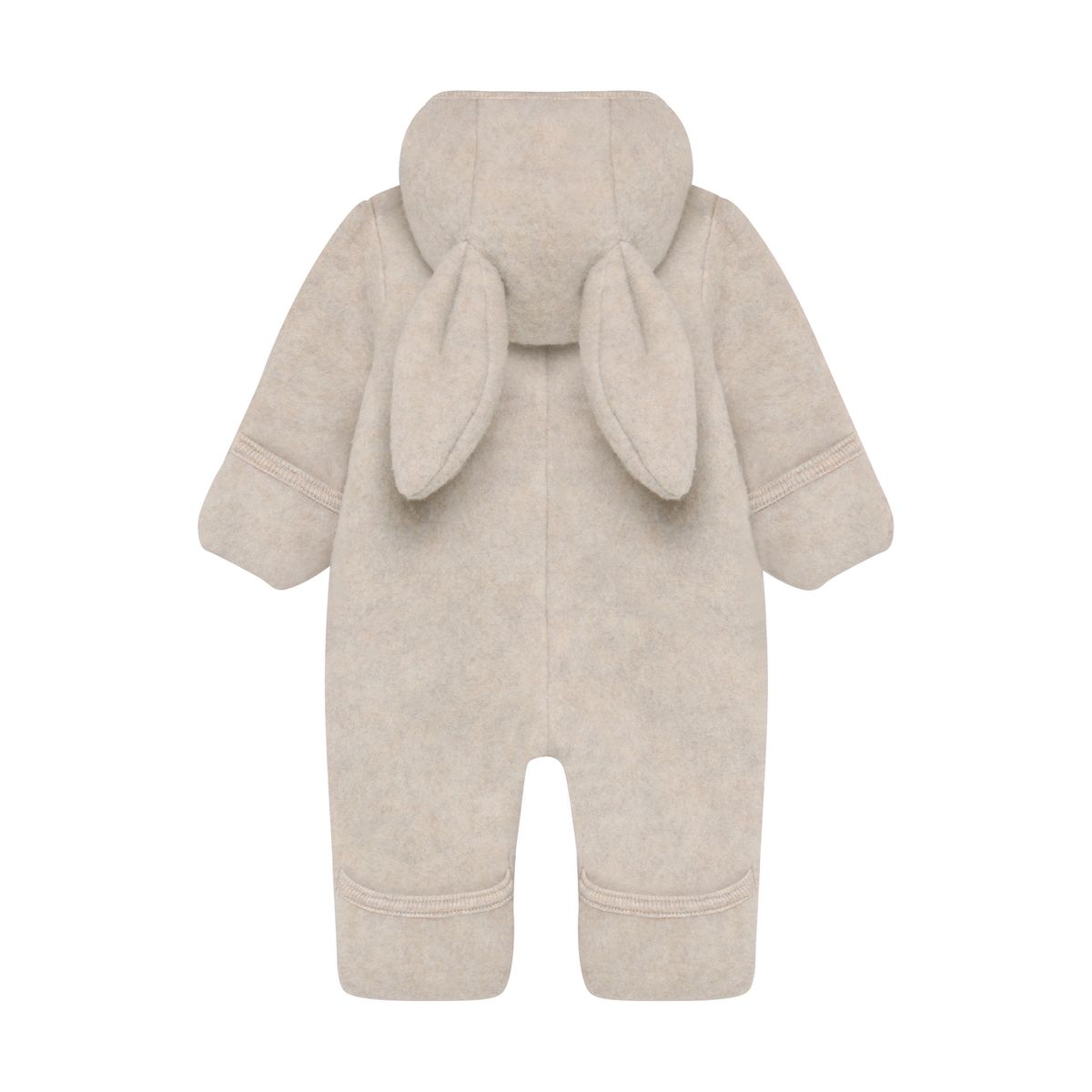 HUTTEliHUT Ullfleecedress med Ører Camel Melange