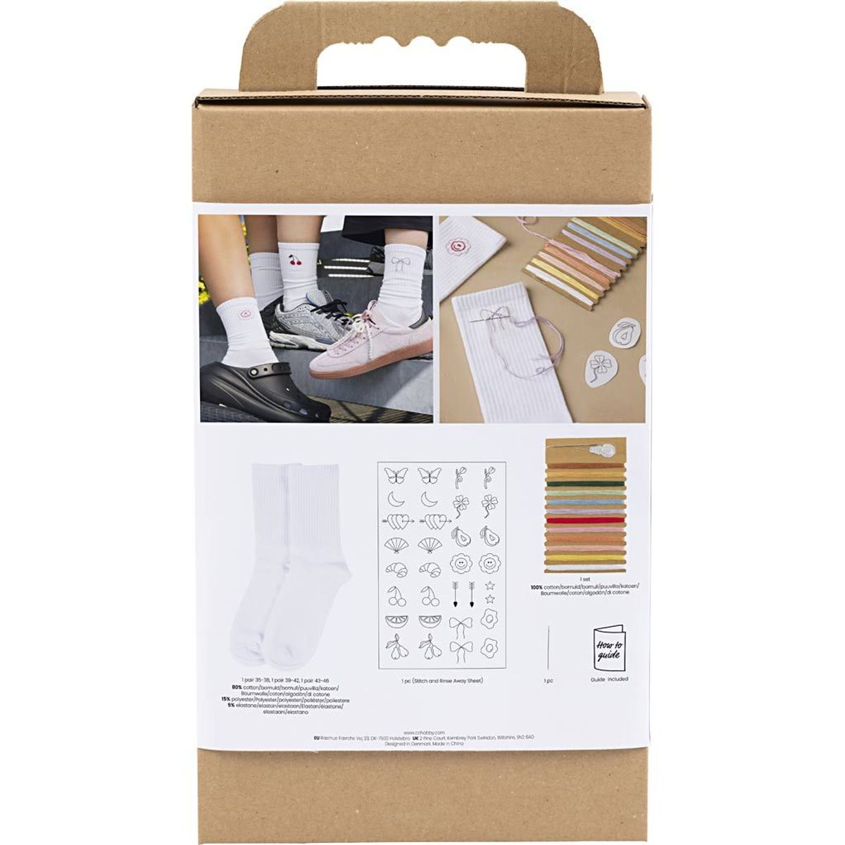 DIY Kit Broderi, sokker