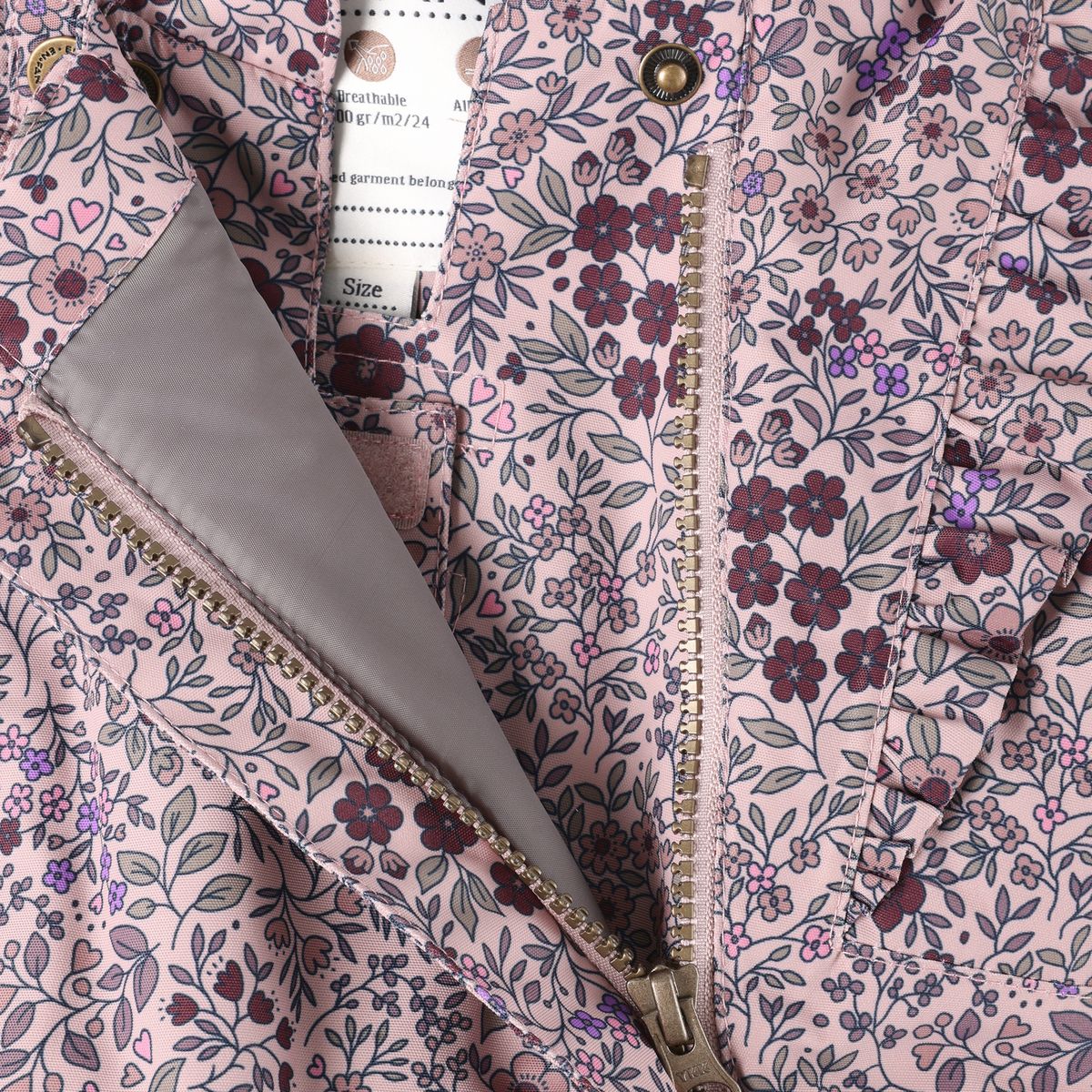 En Fant Vinterdress Baby med Volanger Adobe Rose