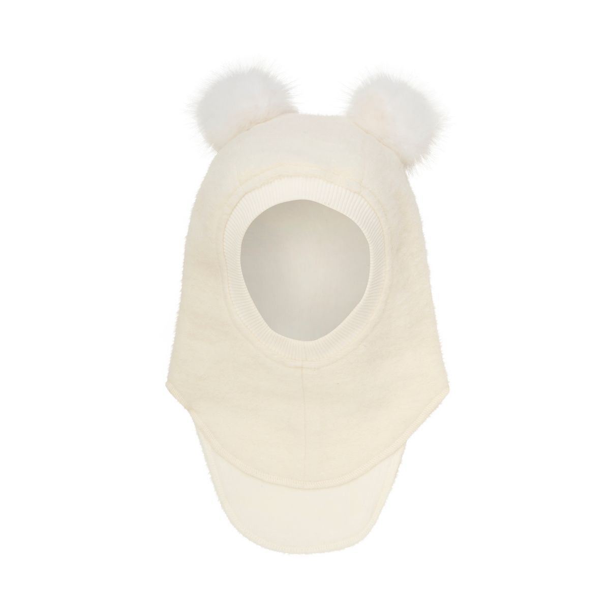 HUTTEliHUT Balaclava Ull Alpakka Pompoms Tofu