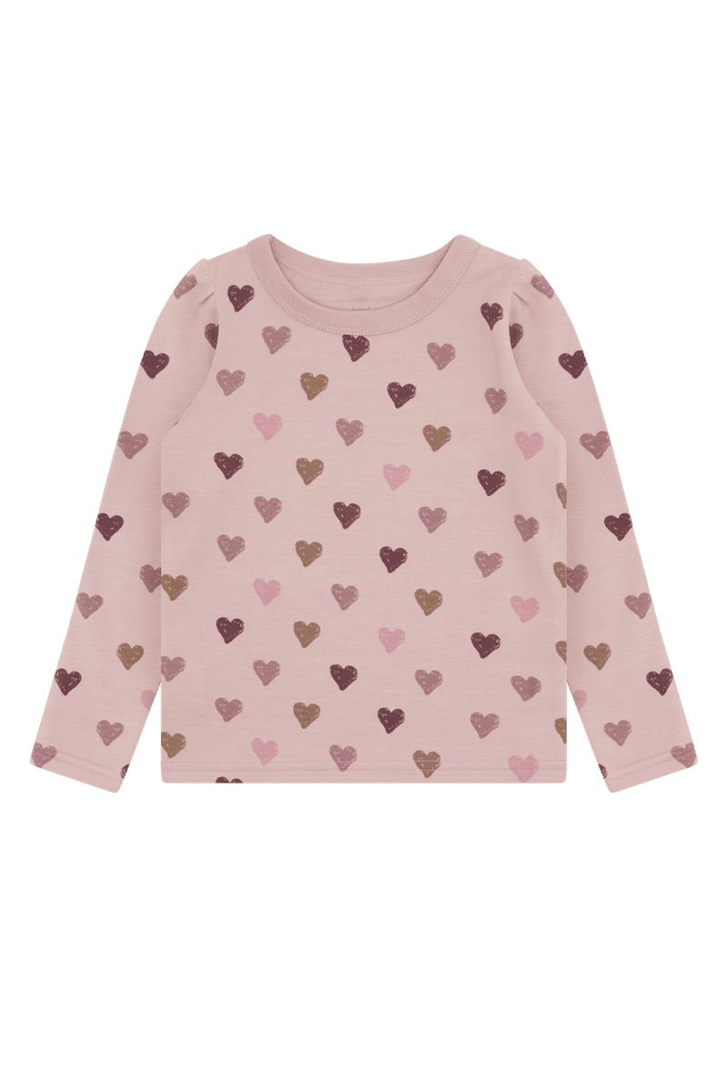 Hust and Claire Abba Hearts Puff Genser Ull Bambus Adobe Rose