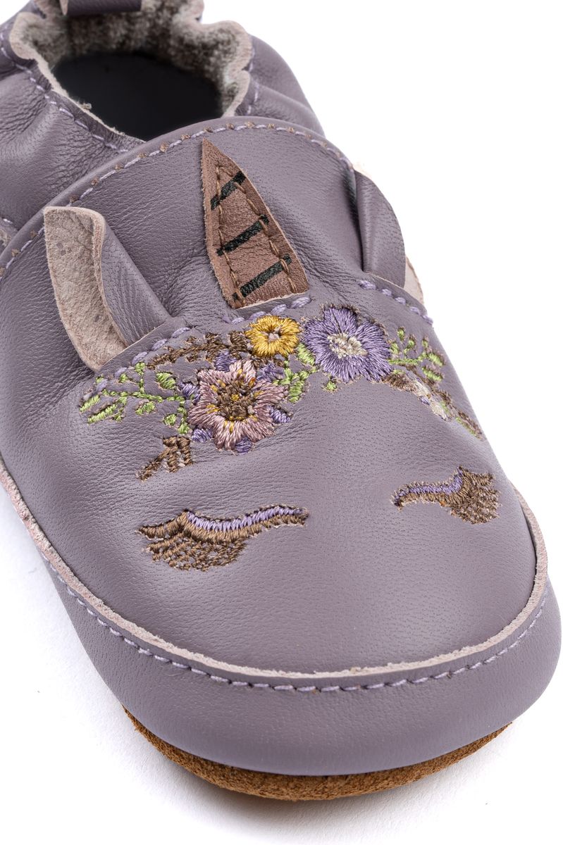 Mikk-Line Skinn tøfler 3D  Lavender Aura