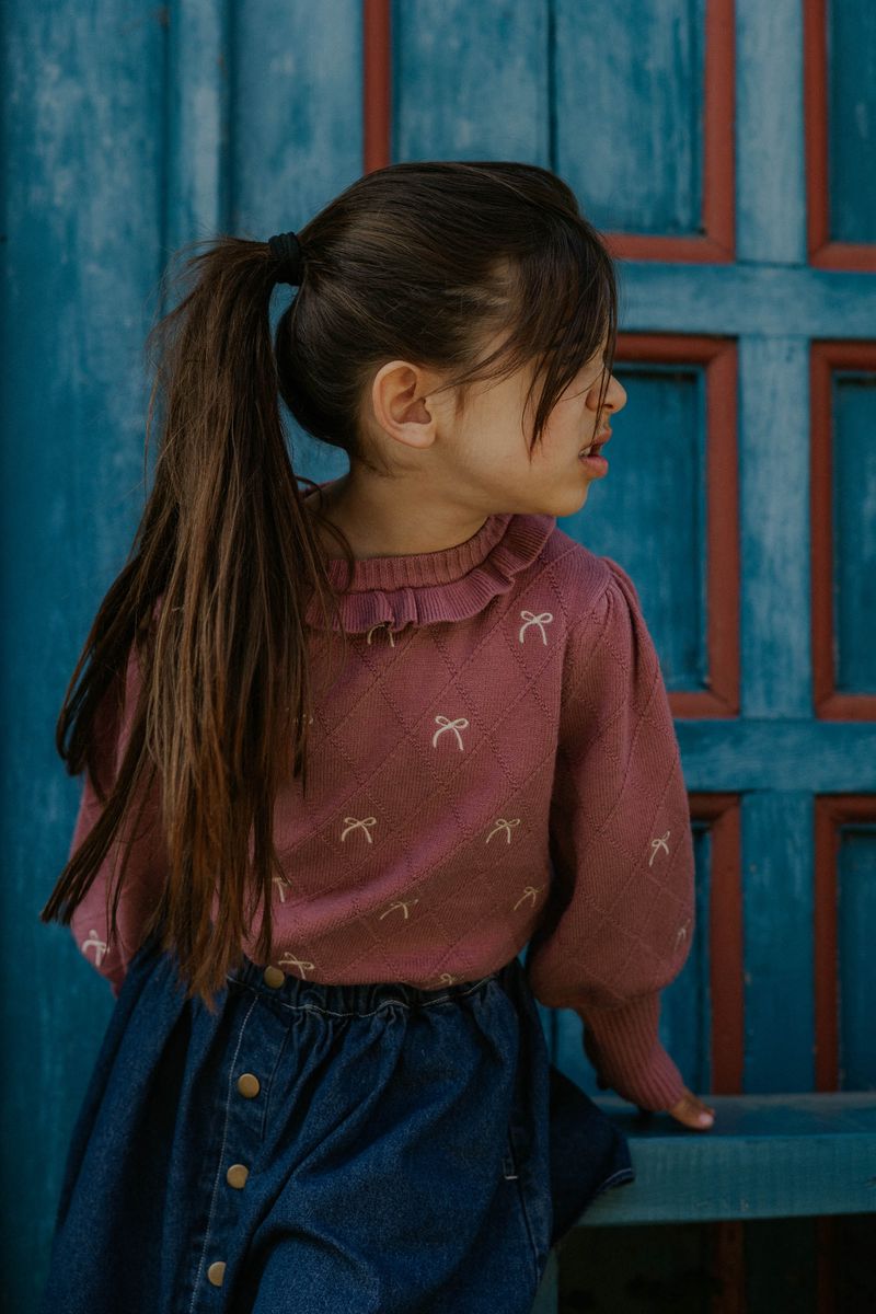 Fliink Alon Sløyfegenser Ash Rose