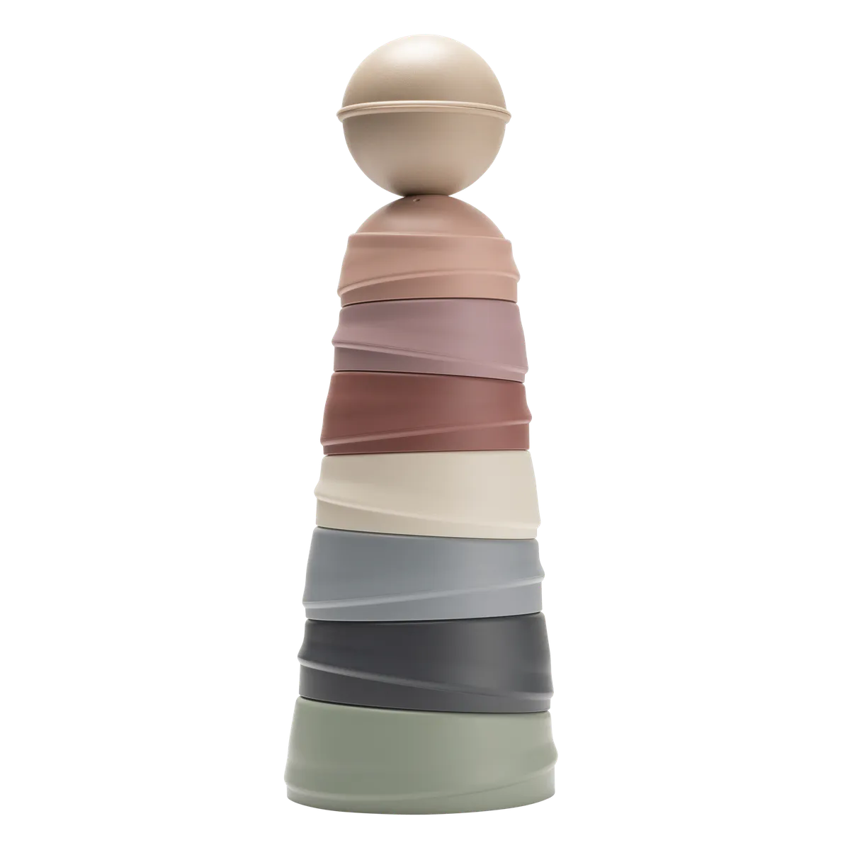 BIBS Wobbly Tower Pastel Rainbow