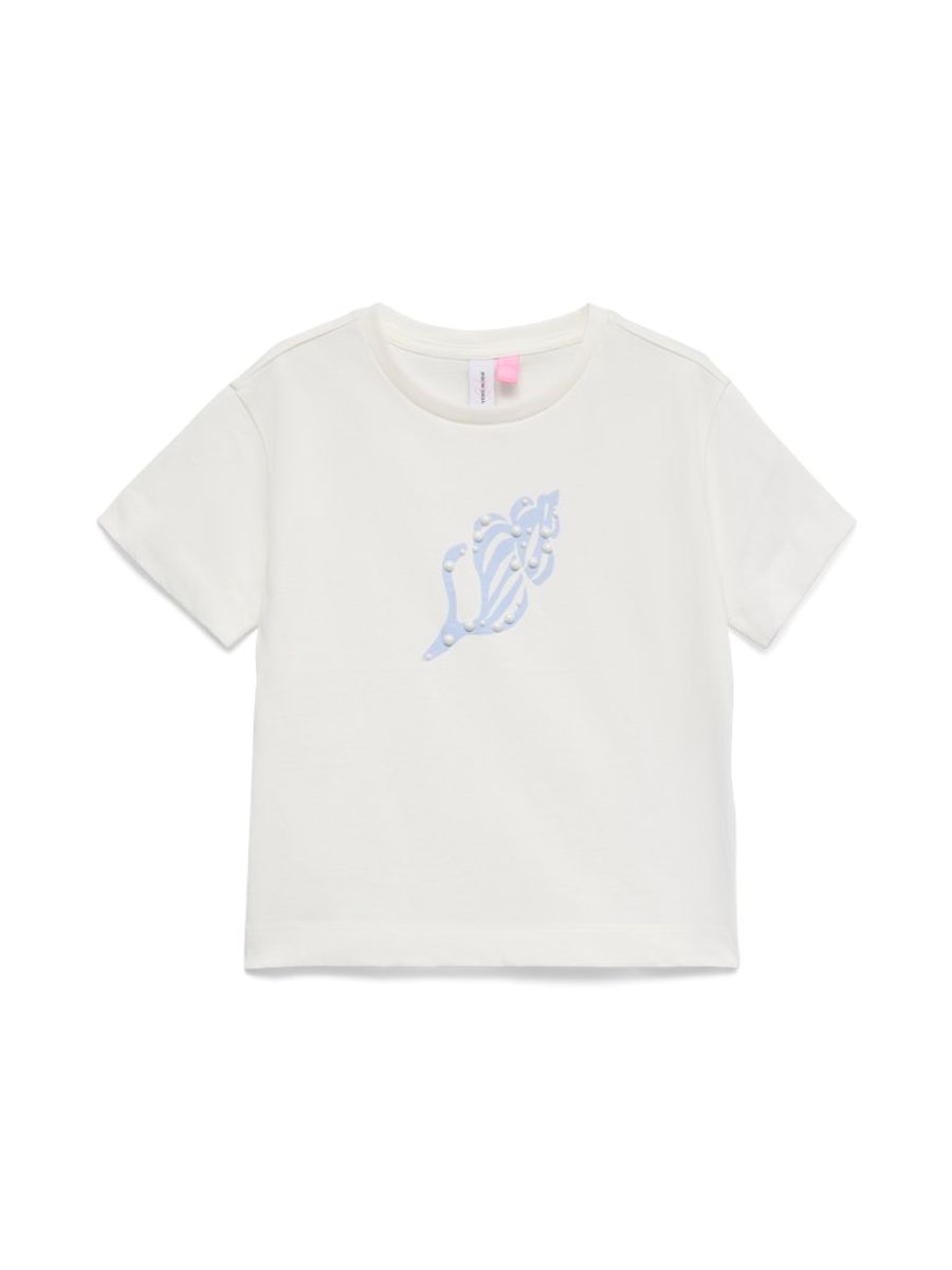 Vero Moda Girl Palma T Skjorte Regular Fit Snow White Shell