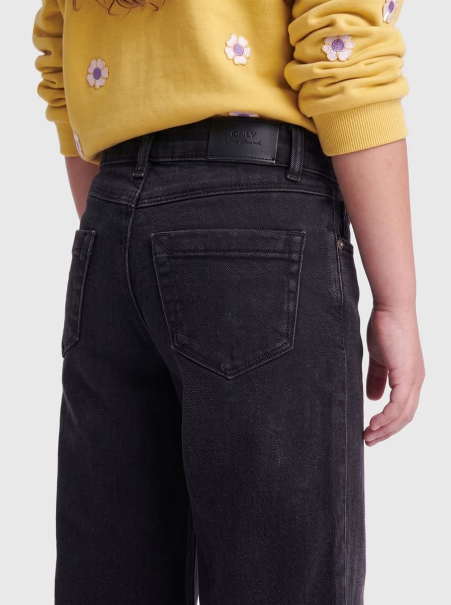 Only Kids Blair Bukse Wide Leg Fit Washed Black