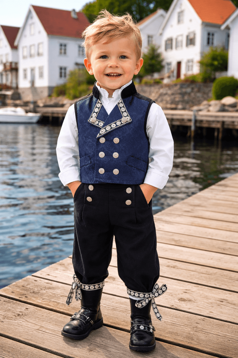 Salto Baby Festdrakt Gutt Blå