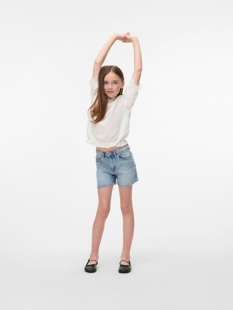 Vero Moda Girl Tess Shorts Loose Fit Light Blue Denim