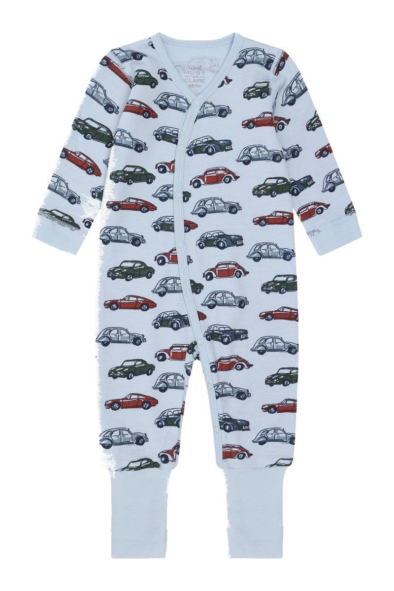 Hust and Claire Mobi Cars Pysj Merinoull Baby Blue