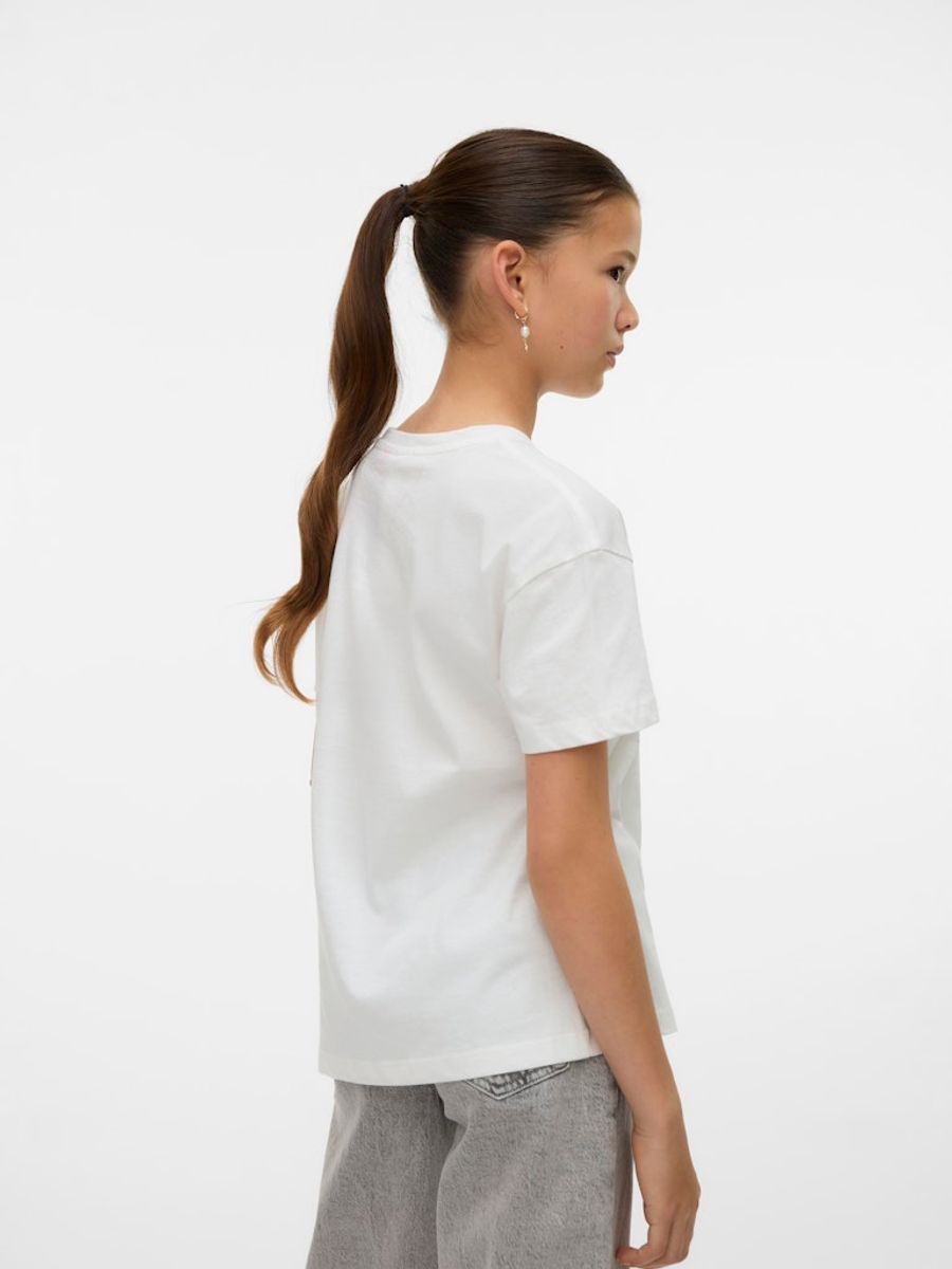 Vero Moda Girl Cecilie T-skjorte kort erme  hvit