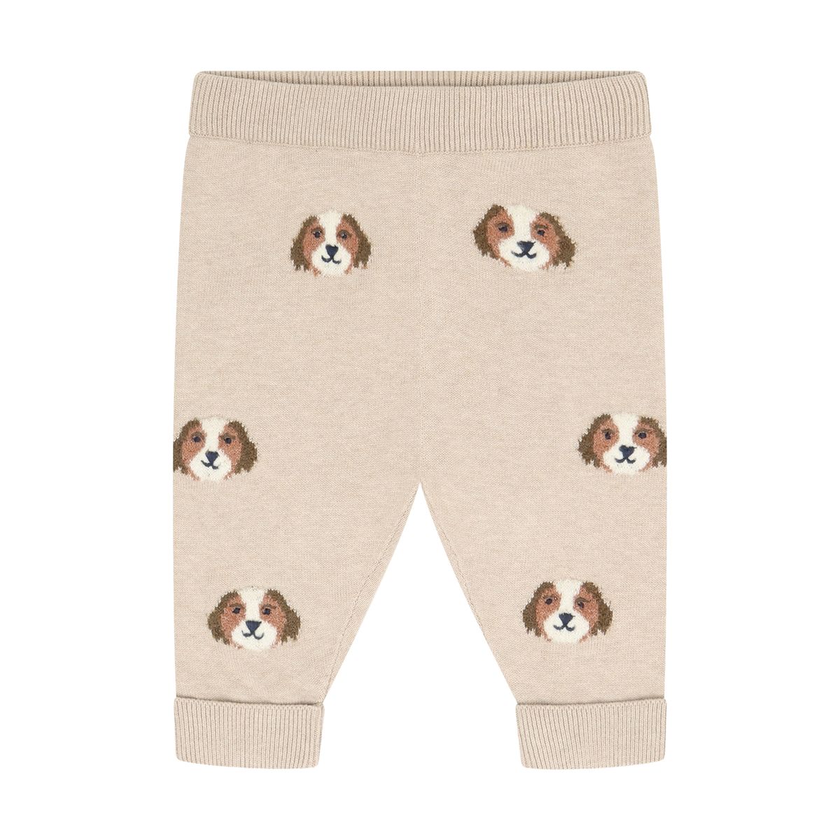 Minymo Strikket Bukse Beige Melange