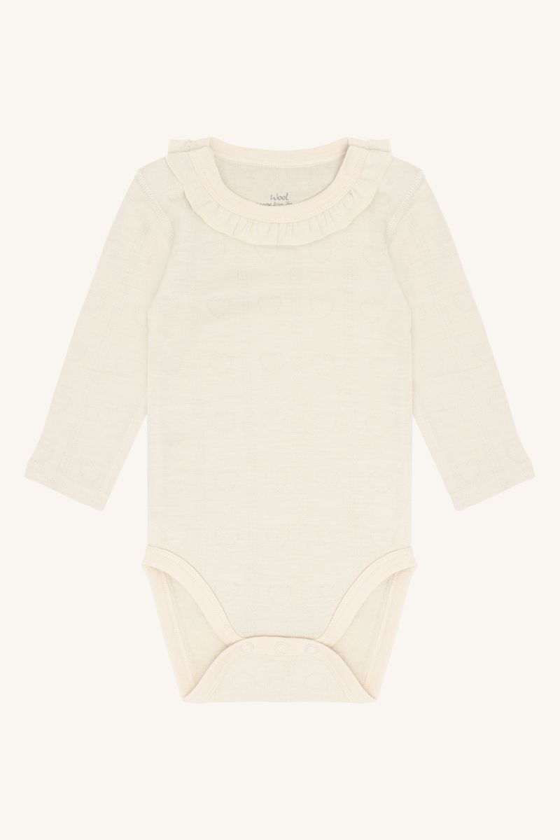 Hust and Claire Barbara Pointelle Body Ull/Bambus Ivory