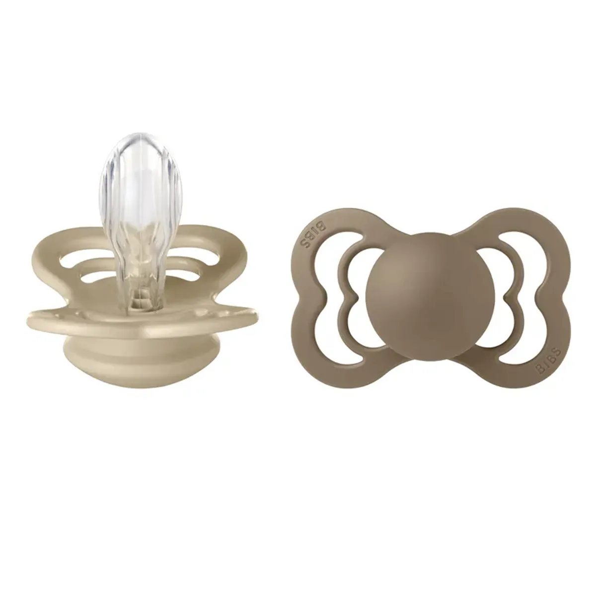 BIBS Smokk Supreme 2 PACK Silicone Vanilla/Dark Oak