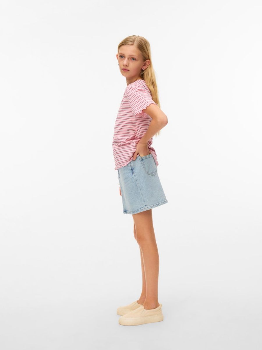 Vero Moda Girl Tessa Skjørt Light Blue Denim